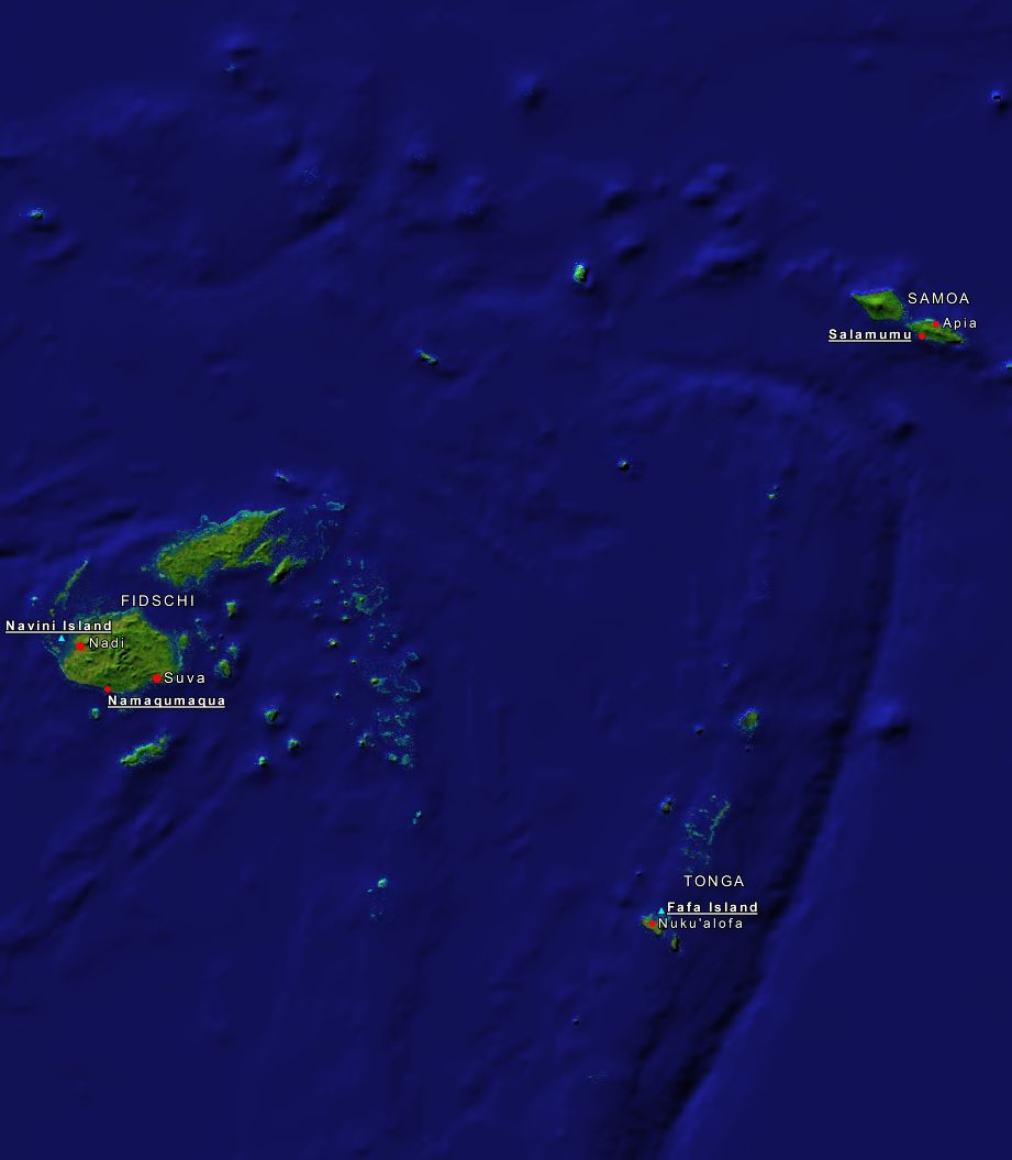 FIDSCHI, SAMOA und TONGA