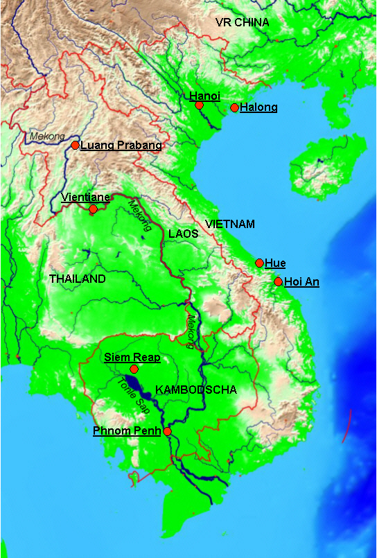 VIETNAM, LAOS, KAMBODSCHA